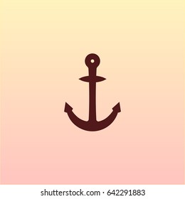 Anchor solid body symbol - stock vector icon illustration