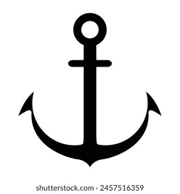 anchor solid icon vector design