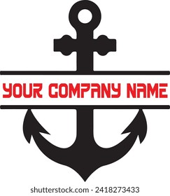 Anchor split name frame digital download eps