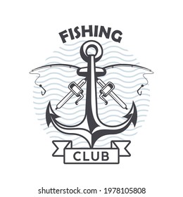anchor sport fishing club emblem