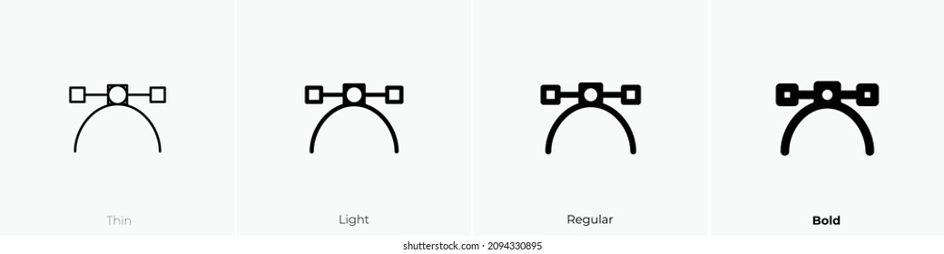 anchor squre icon. Thin, Light Regular And Bold style design isolated on white background