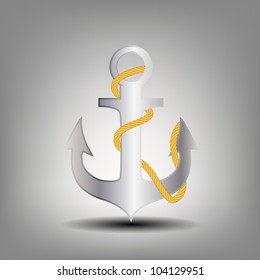 Anchor stencil icon vector illustration