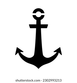 Anchor stencil template. Clipart image isolated on white background