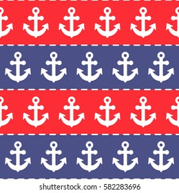 Anchor stripes pattern vector