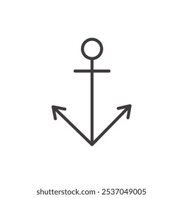 ANCHOR stroke icon in black