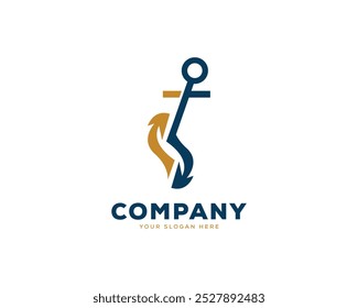 Anchor Sword Logo Modelo Design Concept.