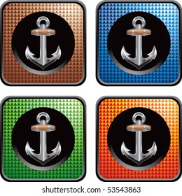anchor symbol colored web buttons