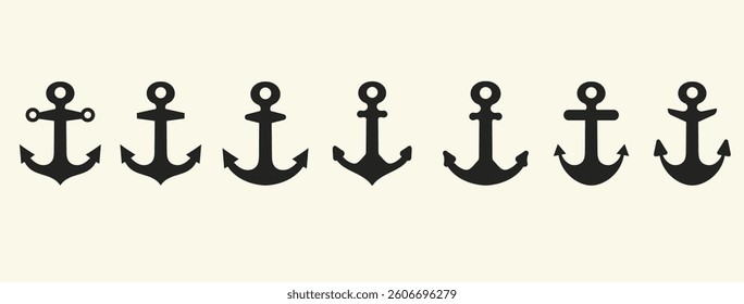 anchor symbol icon in vector
