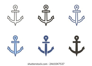 Anchor symbol icon. Vector graphic sailor, nautical element