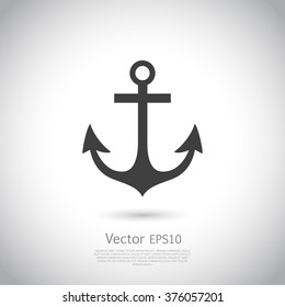 Anchor symbol on gray background