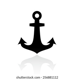 Anchor symbol on white background