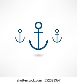 Anchor symbol on white background