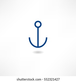 Anchor symbol on white background
