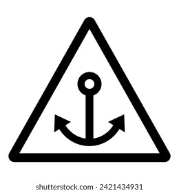 Anchor Symbol Sign, Vector Illustration, Isolate On White Background Label .EPS10