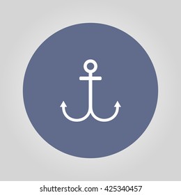 Anchor symbol. Vector EPS 10. Flat design style