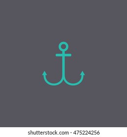 Anchor symbol. Vector EPS 10. Flat design style