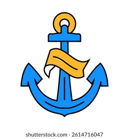 anchor tattoo art vintage line icon vector. anchor tattoo art vintage sign. isolated symbol illustration