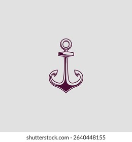 Anchor Tattoo Design flat vector design