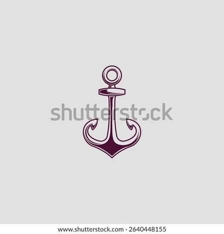 Anchor Tattoo Design flat vector design