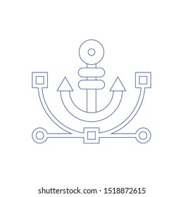 Anchor text concept. Vector illustration. Concept of line icon