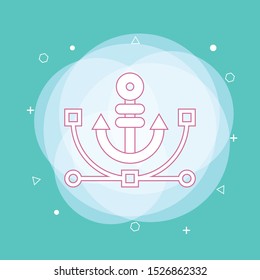 Anchor text concept. Vector illustration. Concept of line icon