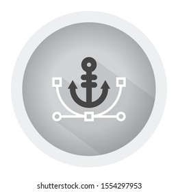 Anchor text concept. Vector illustration. Black and white icon