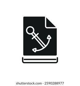Anchor Text icon collection .design style with background
