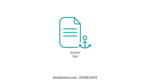 Anchor Text Icon – SEO Link Strategy and Content Optimization Design