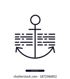 Anchor Text vector icon, Anchor Text Vector illustration
