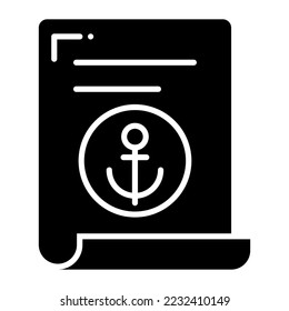 Anchor text vector icon isolated on white background