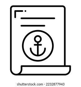 Anchor text vector icon isolated on white background