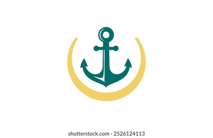 an anchor themed graphic image, on a white background. vector graphic base.