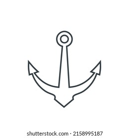 Anchor thin line icon. Element of simple icon for websites, web design, mobile app, info graphics. Thin line icon for website design and development, app development on white background