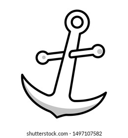 anchor thin line vector icon