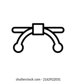 Anchor Tool Icon. Line Art Style Design Isolated On White Background