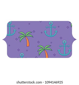 anchor and tropical palms pattern