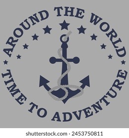 Anchor T-shirt Graphic Design Vector