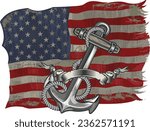 The Anchor with USA Flag
