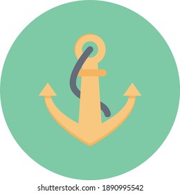 anchor vector colour flat icon