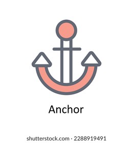 Anchor Vector  Fill outline Icons. Simple stock illustration stock