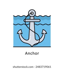 Anchor vector   Filled outline Design illustration. Symbol on White background EPS 10 File
