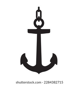 
Anchor vector flat  icon on white background 