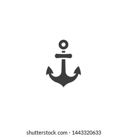 Anchor vector glyph style icon