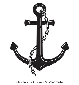 Anchor vector helm logo icon Nautical maritime chain ocean sea boat illustration symbol