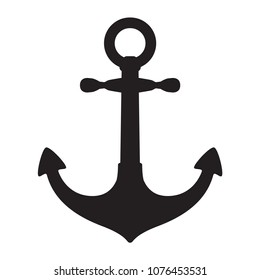 Anchor vector helm logo icon Nautical maritime chain boat ocean sea symbol illustration
