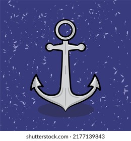 Anchor vector helm logo icon Nautical maritime chain boat ocean sea symbol illustration