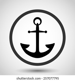 Anchor vector icon - black illustration