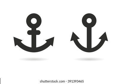 Anchor   vector icon. Black  illustration isolated on white  background for graphic and web design.