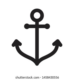 Anchor vector icon boat logo symbol pirate helm Nautical maritime illustration graphic simple line design