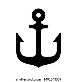 Anchor vector icon boat logo symbol pirate helm Nautical maritime illustration graphic simple design